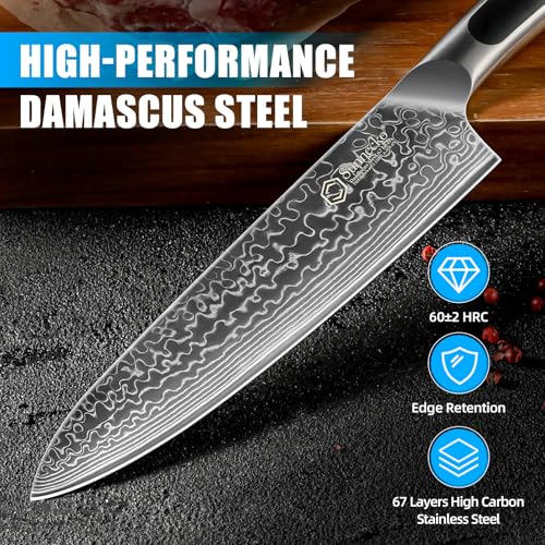 Damascus Kitchen Knife Set 5 Piece (Set of 5)