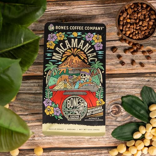 Macamaniac Macadamia and Coconut Flavored Coffee (Macadamia and Coconut (Whole Bean))