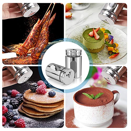 2pcs Salt and Pepper Shakers (Silver)
