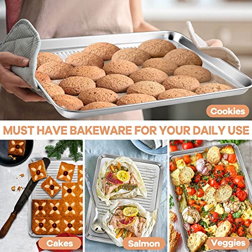 Baking Pan with Wire Rack (12.5 x 9.7 x 1 Inch)