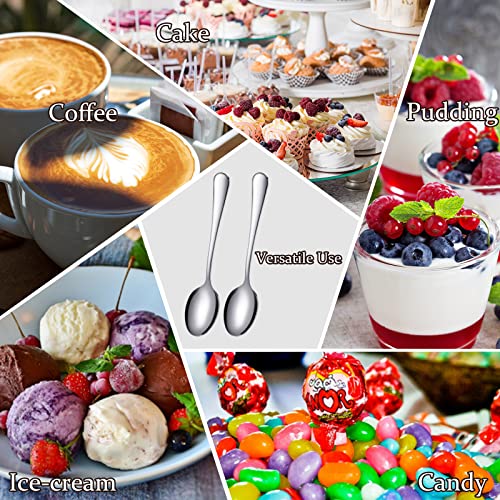 100 Pack Stainless Steel Demitasse Espresso Spoons (Silver / Classic Style)