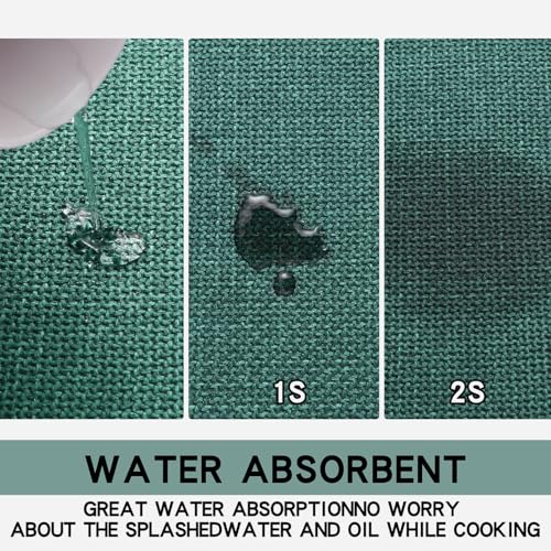 Kitchen Mat Set of 2 PCS (Green / 17.3"x47"+17.3"x71" (Set of 2))