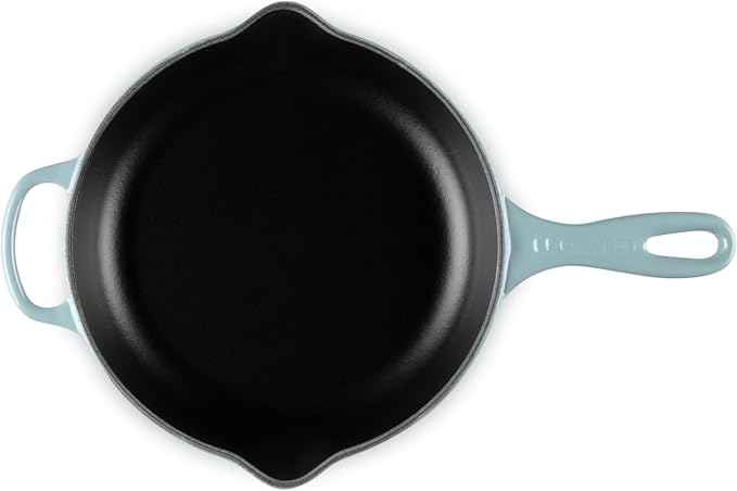 Le Creuset Enameled Cast Iron Signature Iron Handle Skillet, 9", Sea Salt