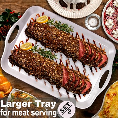 Extra Large Serving Tray with Handles (2 Count)