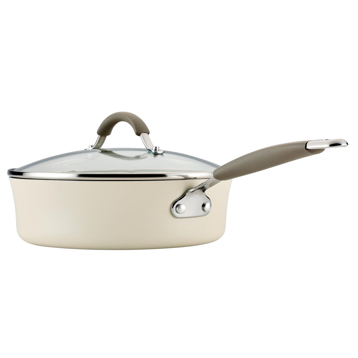 Cucina Ceramic Nonstick Saute Pan with Lid (Saute Pan (10") / Almond)