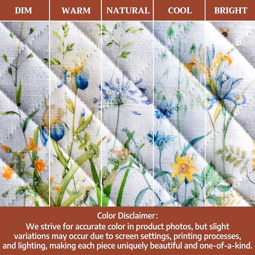 Pot Holders 100% Cotton Potholders (012 - Fleurs De Mai / 8" x 8" (Pot Holder Pack of 1))