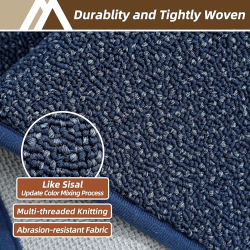 Dirt Trapper Door Mat 24"x36" Non Slip Washable Navy Blue