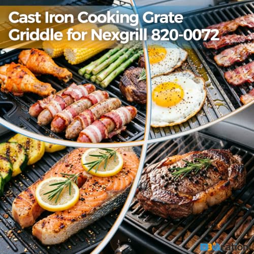 Cooking Grates and Griddle Kits for Nexgrill 820 (13.5" x 12.42")