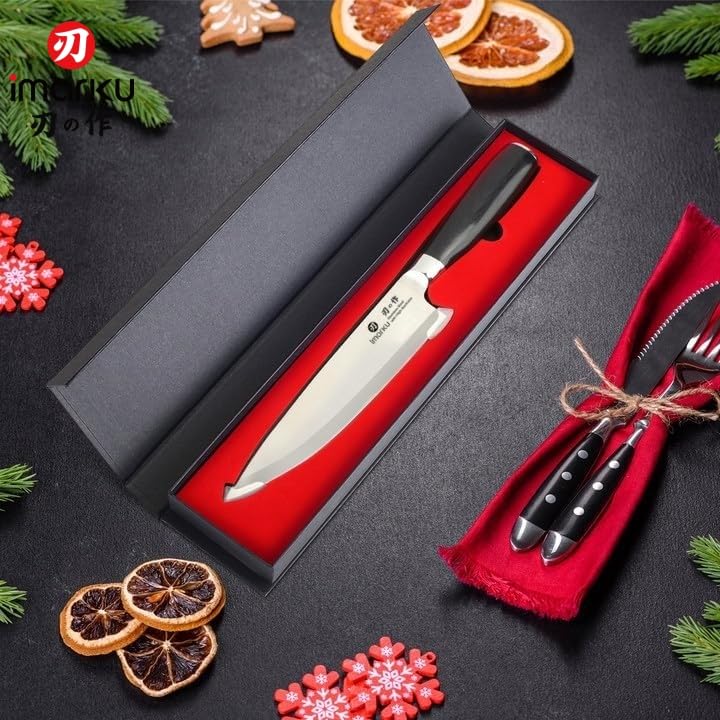 8 Inch Japanese Chef Knife (Classic Black)