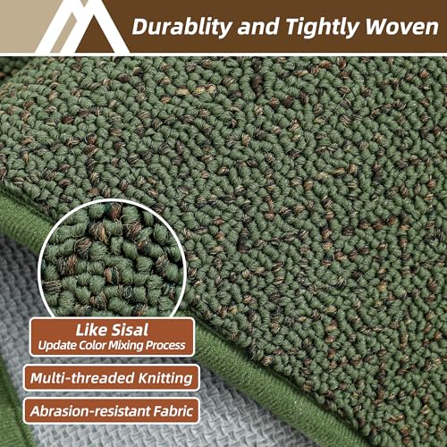 Dirt Trapper Door Mat 24"x36" Non Slip Washable Green (Green / 24" x 36")