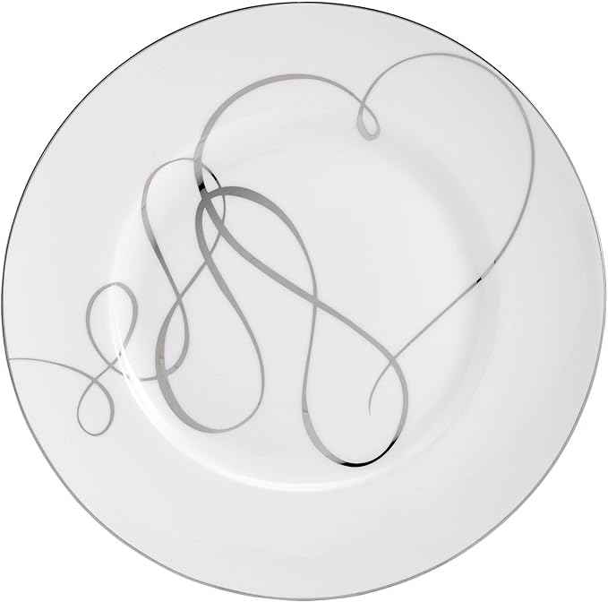 Mikasa Love Story Platinum Banded Salad Plates, Set of 4, 8.5-Inch