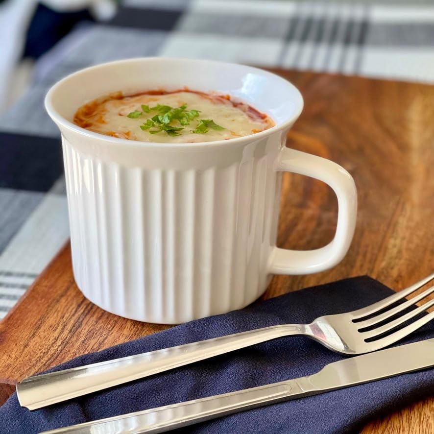 2 Pack 20oz Ceramic Meal Mugs with BPA (Meal Mug Set)