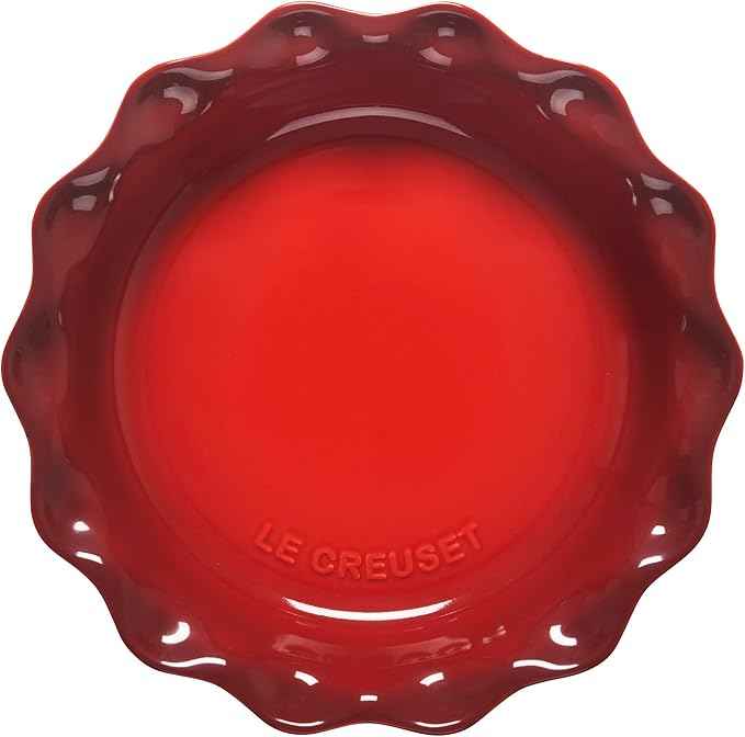 Le Creuset Stoneware 9" Heritage Pie Dish, Cerise