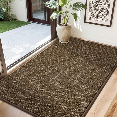 Dirt Trapper Door Mat 32"x48" Non Slip Washable Brown (1536 sq in)