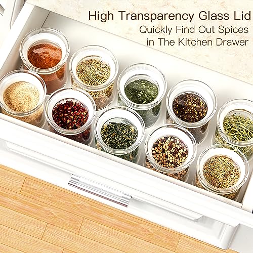 10oz Glass Jars with Airtight Lid (Clear / 1-10oz 4Pack)