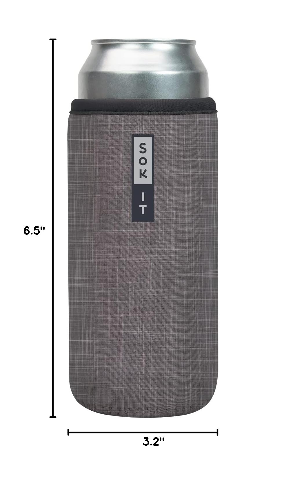 CanSok Sleeve for Beer & Soda Insulated Neoprene Cover (Anthracite / 25oz Can Sleeve)