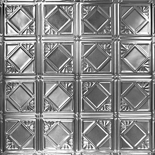 Tin Backsplash [5 (Pattern #19 / Brushed Satin Nickel)