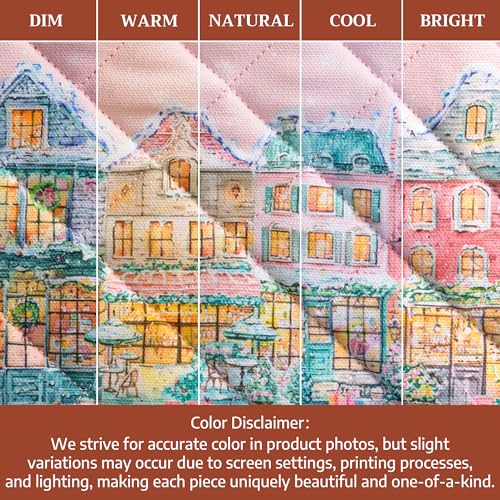 Pot Holders 100% Cotton Potholders (124 - Christmas Market - Pink / 8" x 8" (Pot Holder Pack of 1))
