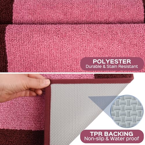 Kitchen Rug 24" x 70" (Burgundy Red / 24" X 70")