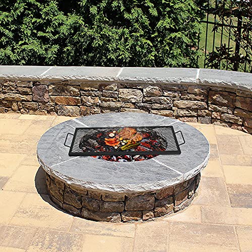 Heavy Duty Rectangular Fire Pit Grill Grate with X (40-INCH)
