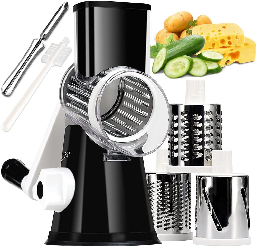 Rotary Cheese Grater Hand Crank Black