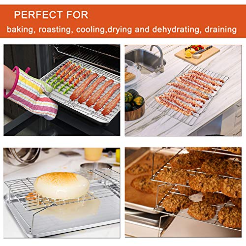 5 Tier Stainless Steel Cooling Rack (Silver / 16.5" x 11.4")