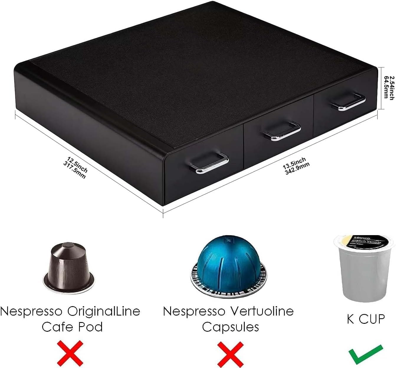 K Cup Compatible Coffee Pod Storage Drawer ((Pack of 1))