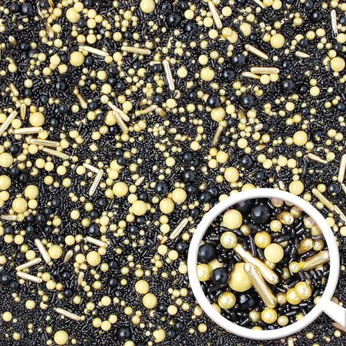 Black Gold Sprinkle Mix (Black, Gold)