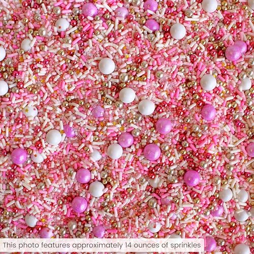 Pink Velvet Sprinkle Mix (Pink, White, Silver, Gold)