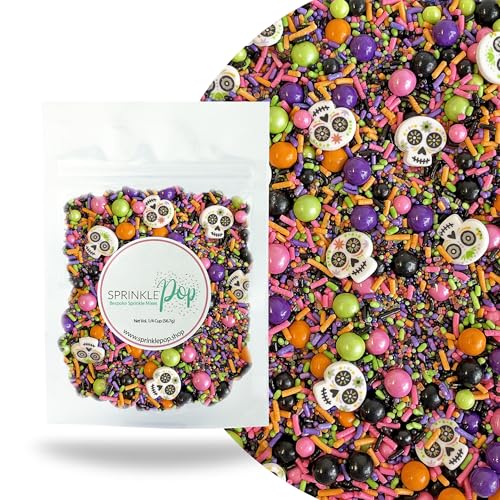 Dia De Los Muertos Sprinkle Mix (Black, Pink, Purple, Lime, Orange)