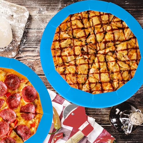 Adjustable Silicone Pie Crust Shield for 8 (Blue)