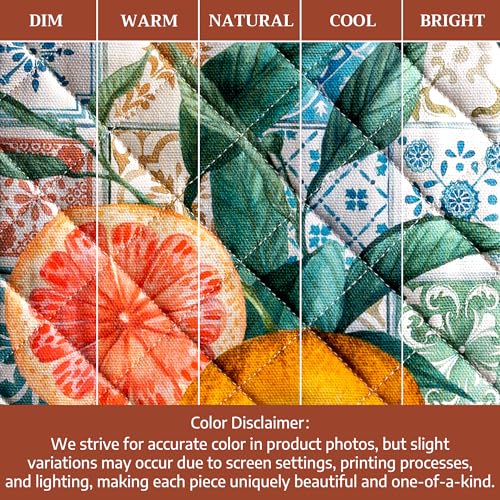 Pot Holders 100% Cotton Potholders (010 - Agrume / 8" x 8" (Pot Holder Pack of 1))