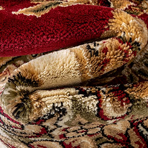 Pastoral Medallion Red French European Formal Traditional (9'2" x 10'6" (Rectangular) / Red)