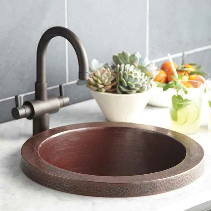 Native Trails CPS216 Mojito Copper Drop-in Bar/Prep Sink, Antique Copper