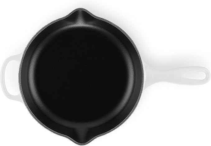 Le Creuset Enameled Cast Iron Signature Iron Handle Skillet, 9", White