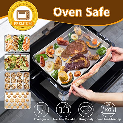 Stainless Steel Baking Sheet with Rack Set for Cookie (16 Inch)