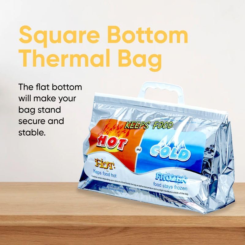 Hot and Cold Insulated Bags for Food Delivery (Small (Lunch Size))