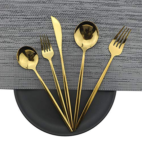 Shiny Gold Silverware Set (Service for 4 / Gold)