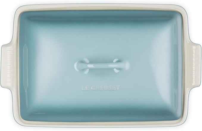 Le Creuset Stoneware Heritage Covered Rectangular Casserole, 4 qt. (12" x 9"), Sea Salt