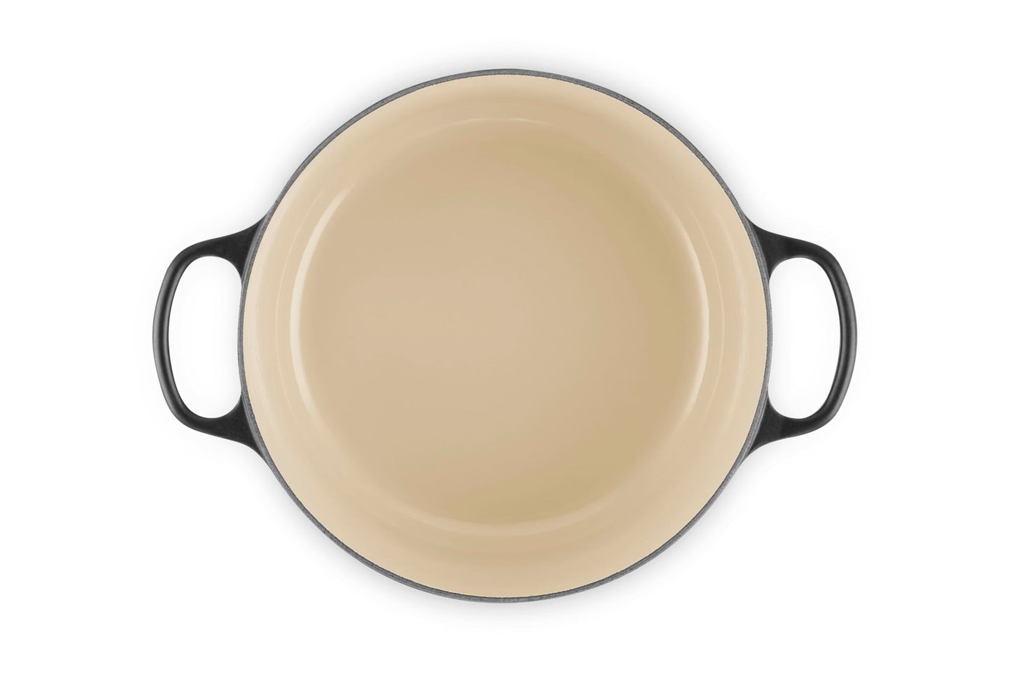 Enameled Cast Iron Round Dutch Oven (Licorice/Crucible Knob / 7.25 Qt)