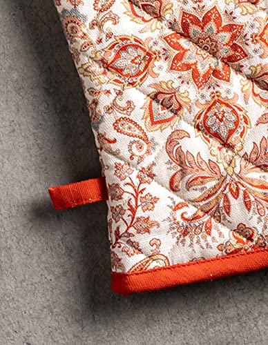 Maison d'Hermine Oven Gloves 100% Cotton Oven Mitt (059 - Cachemire / 7.5" x 13" (Oven Mitt))