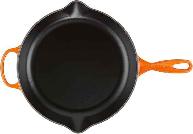 Le Creuset Enameled Cast Iron Signature Iron Handle Skillet, 11.75", Flame