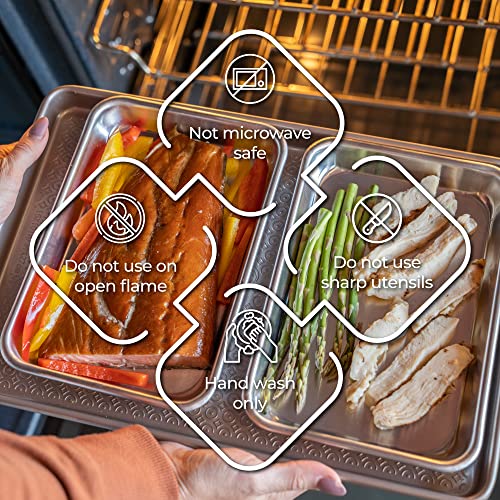 Toaster Oven Pan Nonstick Aluminum Small Tray Set of 2 (9.5" x 6.5" (1/8 Sheet Pans) - 2 PCS)