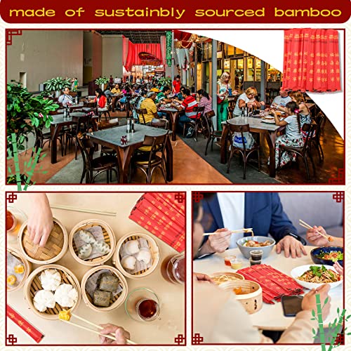 1000 Pairs Disposable Bamboo Chopsticks Sleeved Separated (Joyous)
