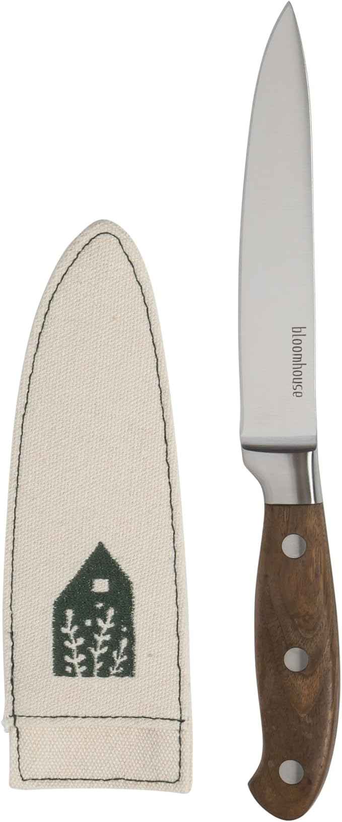 Bloomhouse 5 Inch German Steel Utility/Boning Knife W/Walnut Wood Forged Handle