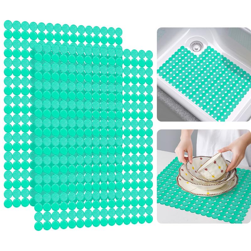 2 Pack Kitchen Sink Mat (Green)