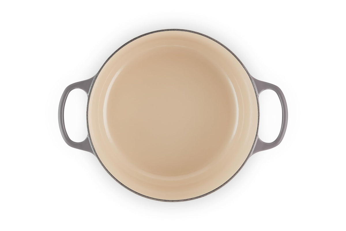 Enameled Cast Iron Round Dutch Oven (Oyster / 9 Qt)