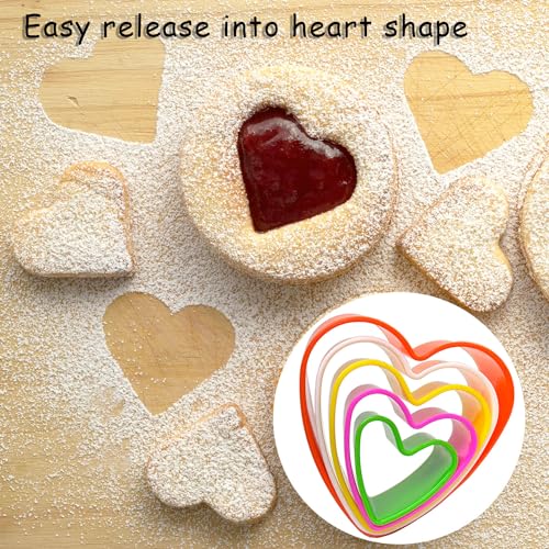 Cookie Biscuit Cutter Set (Heart Shaped, 5 Pack)