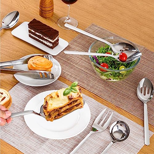 5 piece Large Hostess Serving Utensils Set (5 / Silver)