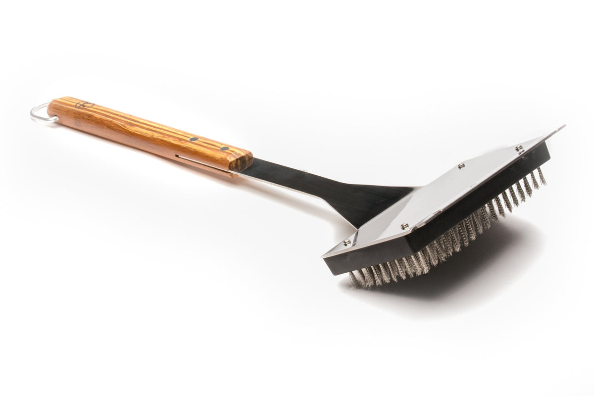QVG40 Verde Collection Grill Brush with Replaceable Bristles and Scraper (Verde Grill Brush)